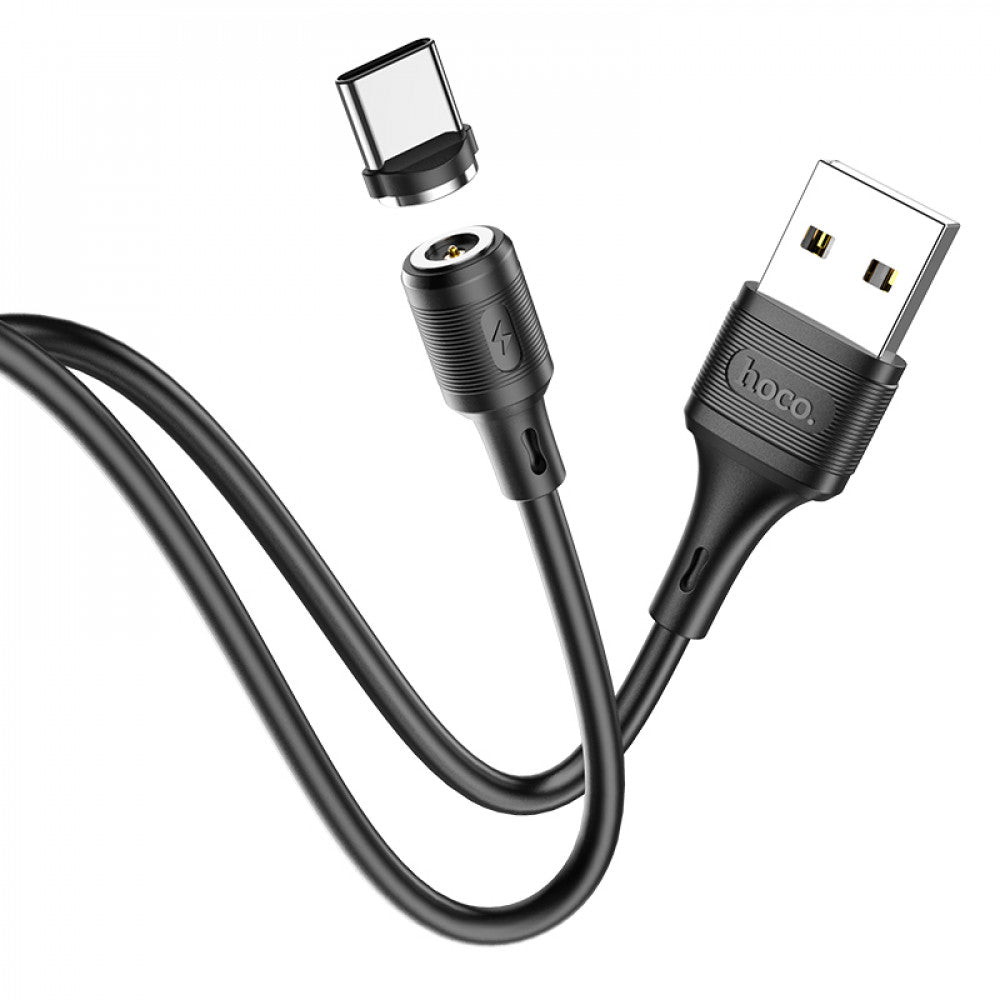 Кабель USB C 2.4A (1m) — Hoco X52 Magnetic — Black