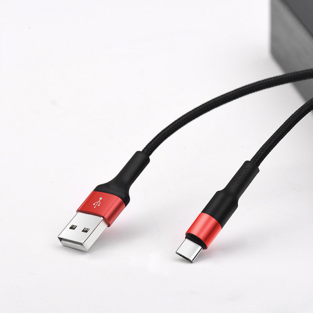 Кабель USB C 2A (1m) — Hoco X26 — Black&Gold