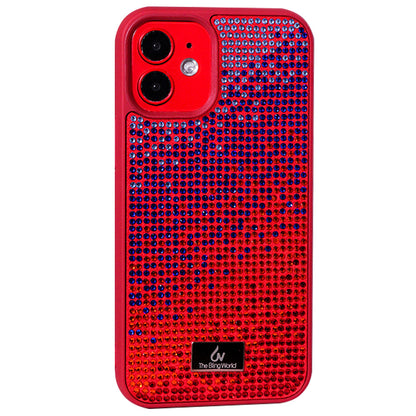 Чехол Bling World Luxury Rainbow Diamond (TPU) для iPhone 12 Mini 5.4" — Red