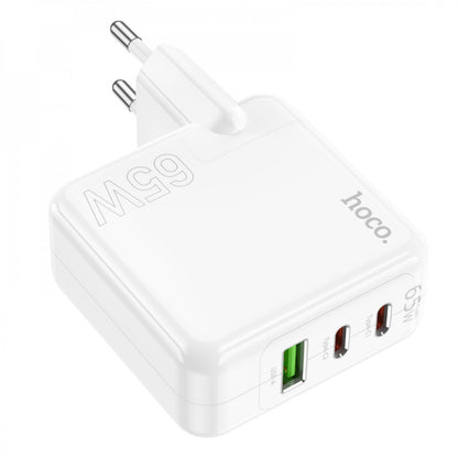 Home Charger | 65W | GaN | 2PD | QC 3.0 — Hoco C115A  — White