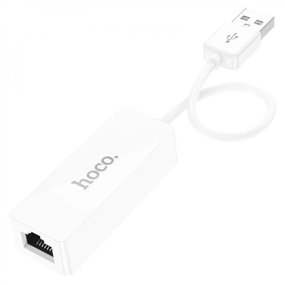 USB Ethernet Adapter 100 Mbps — Hoco UA22 Acquire — White