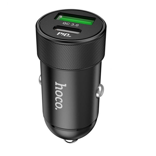 Car Charger | 20W | PD | QC3.0 — Hoco Z32B — Black