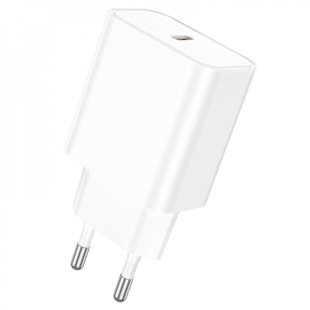 Home Charger | 20W | PD | C to Lightning Cable (1m) — Borofone BA71A — White