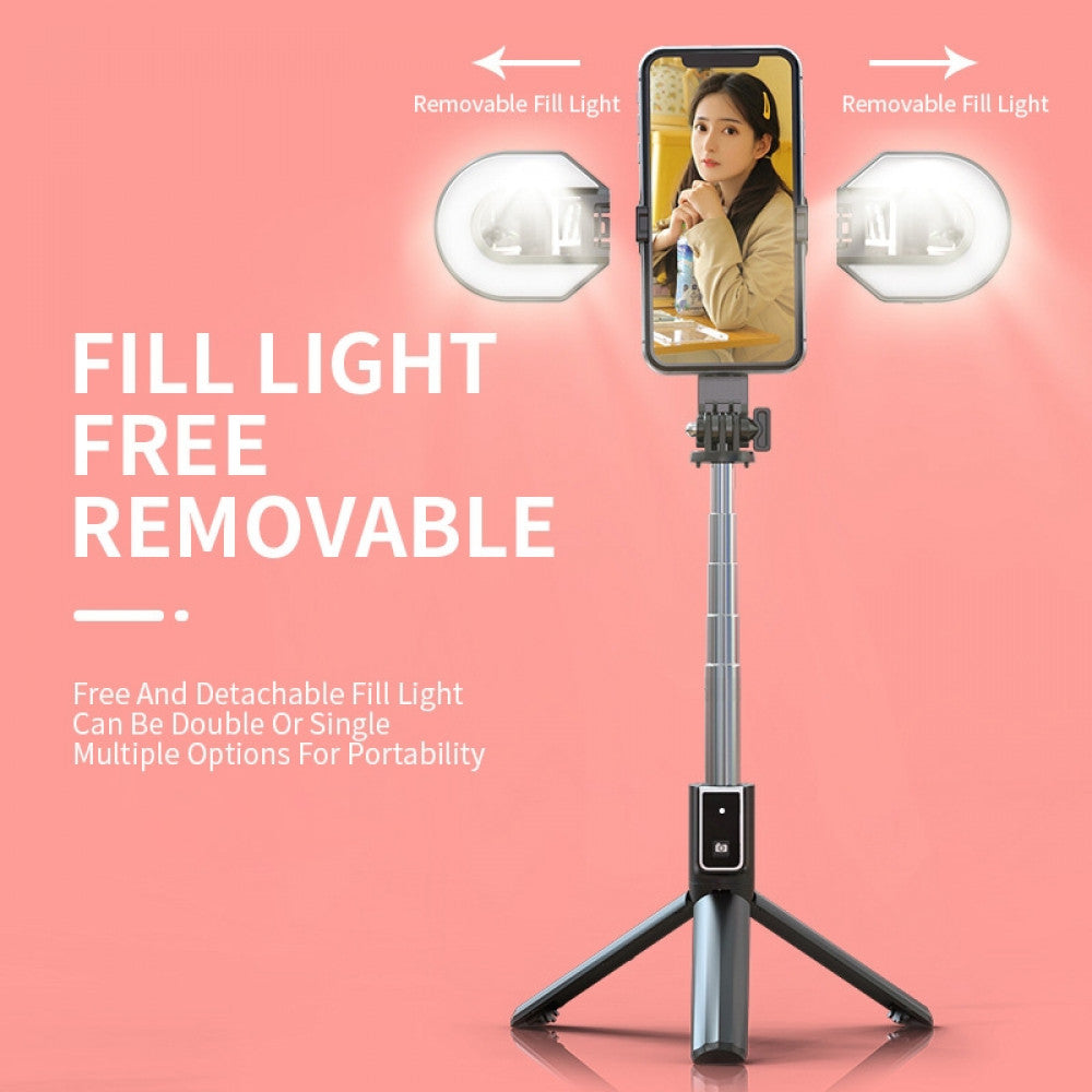 Monopod Tripod | Button Bluetooth | 2 LED Lamp | P40S-M