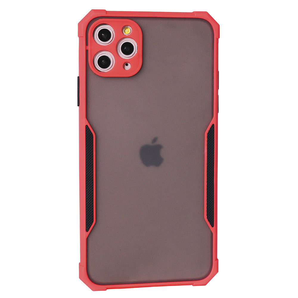 Matte TPU Plastic Case with frame  — iPhone 11 Pro — Red