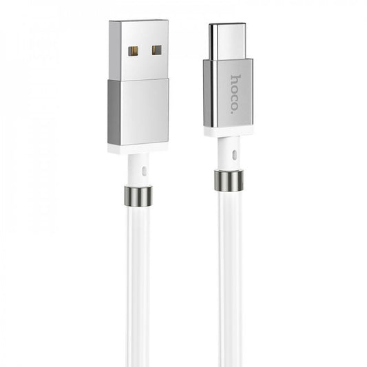 Кабель USB C 2.4A (1m) — Hoco U91 Magnetic — White