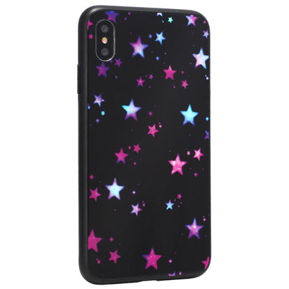 Glass with print TPU Case — iPhone Xs MAX — Stars