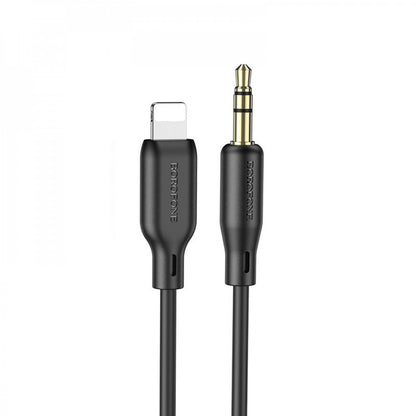 Кабель Aux to Lightning (1m) — Borofone BL18 — Black