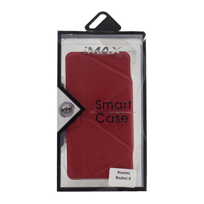 Leather Book Case — Samsung A8 2018(A530) — iMax b — Red