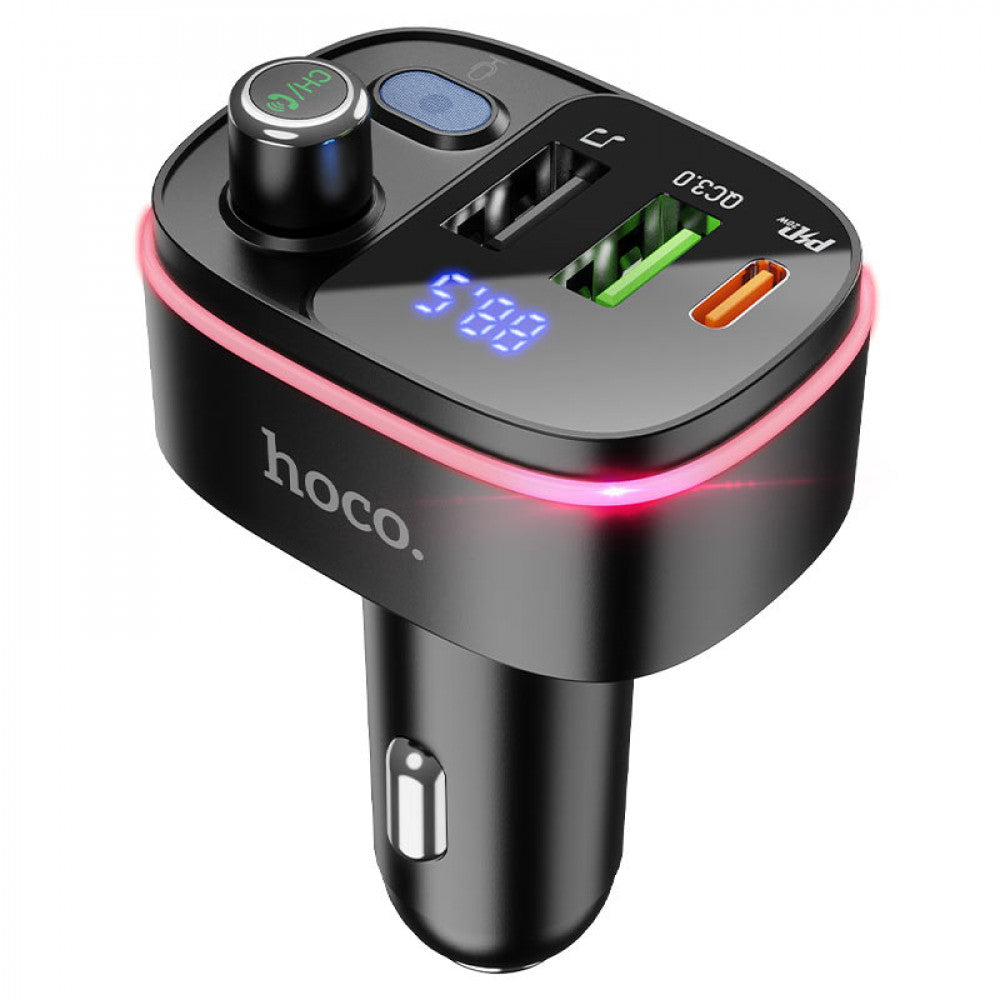 Fm Transmitter MP3 | Car Charger | 3.1A | PD | QC3.0 | 1U — Hoco E62 — Black