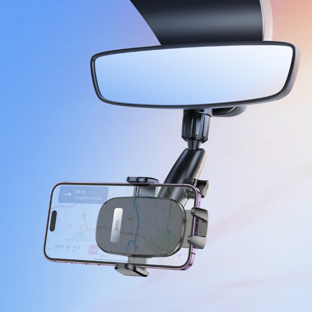 Car Holder — Hoco H17 Waves rearview mirror — black