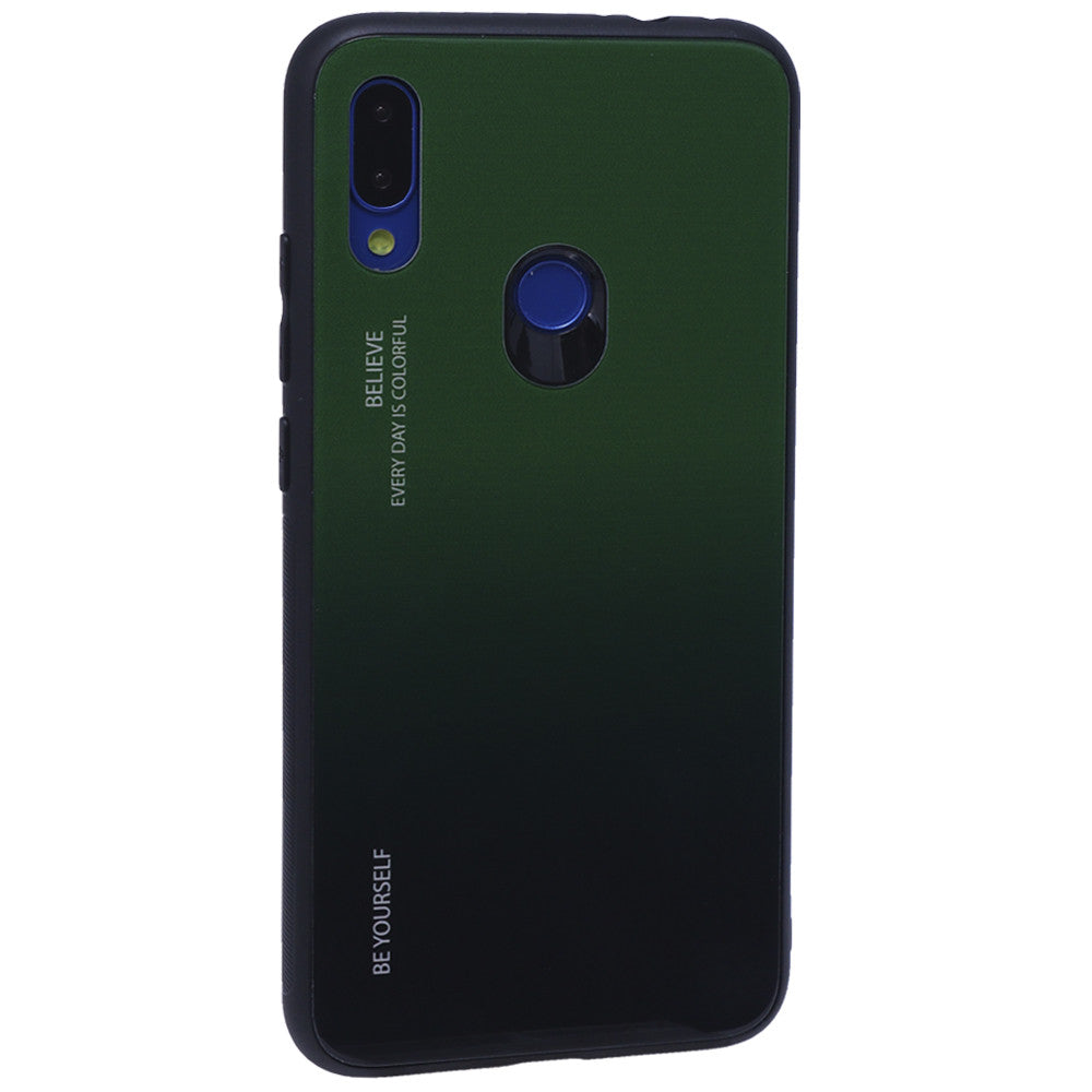 Gradient Glass Case — Xiaomi Redmi Note 7 — Green