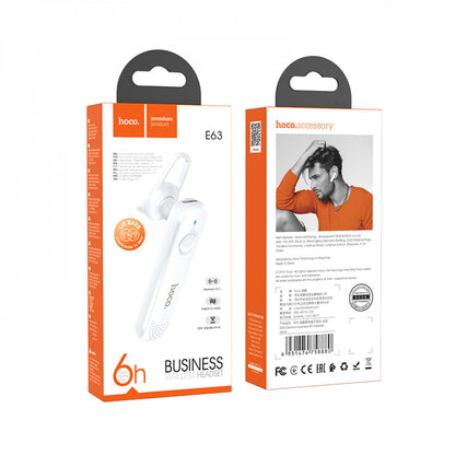 Bluetooth Headset — Hoco E63 — White