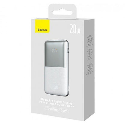 Power Bank 10000 mAh | 20W | Digital Display — Baseus (PPBD04010) — PPBD040102 White