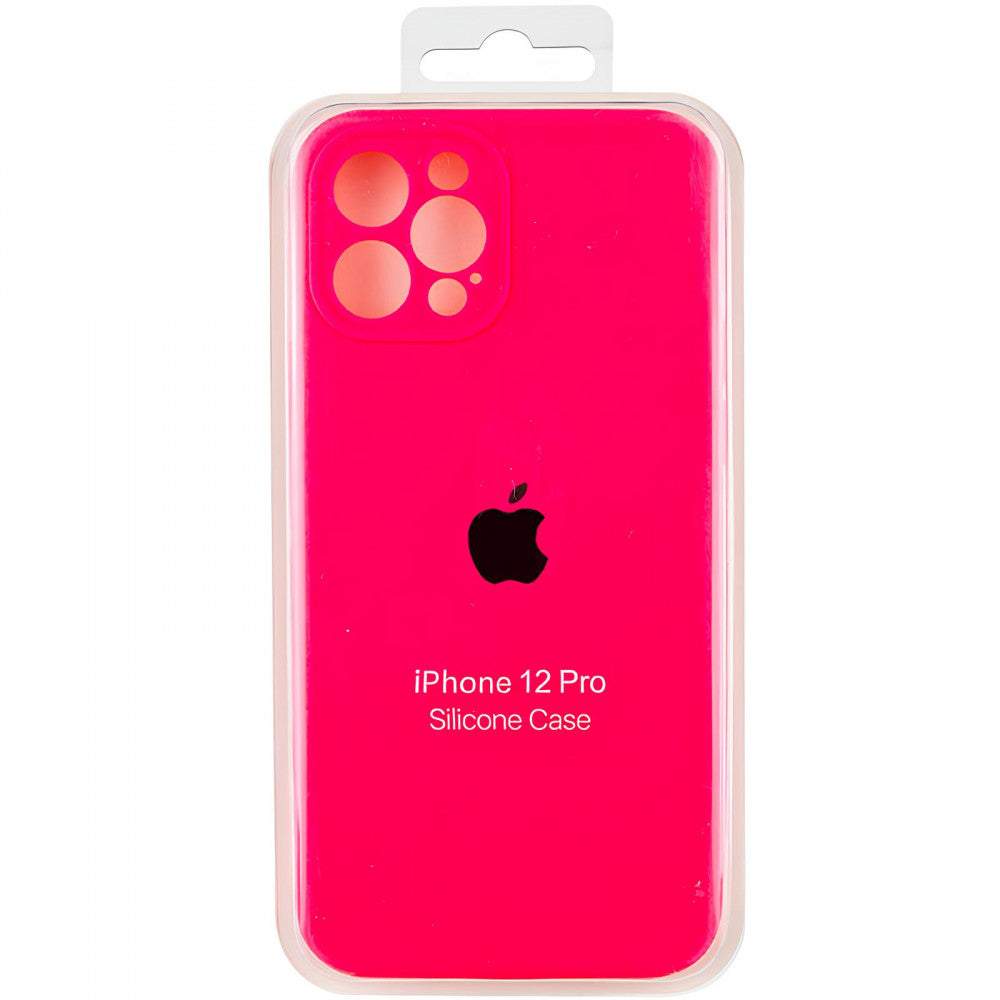 Original Silicone Case with protective camera — iPhone 12 Pro — Neon Pink (47)