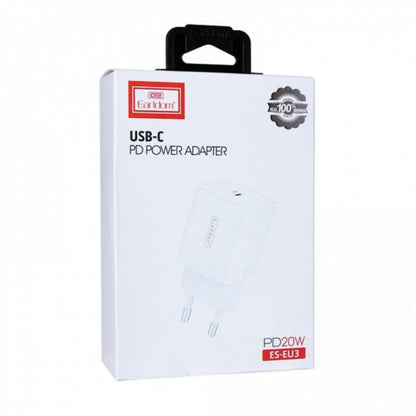 Home Charger | 20W | 1C | Lightning Cable (1m) — Earldom ES-EU3 PD(C-I)