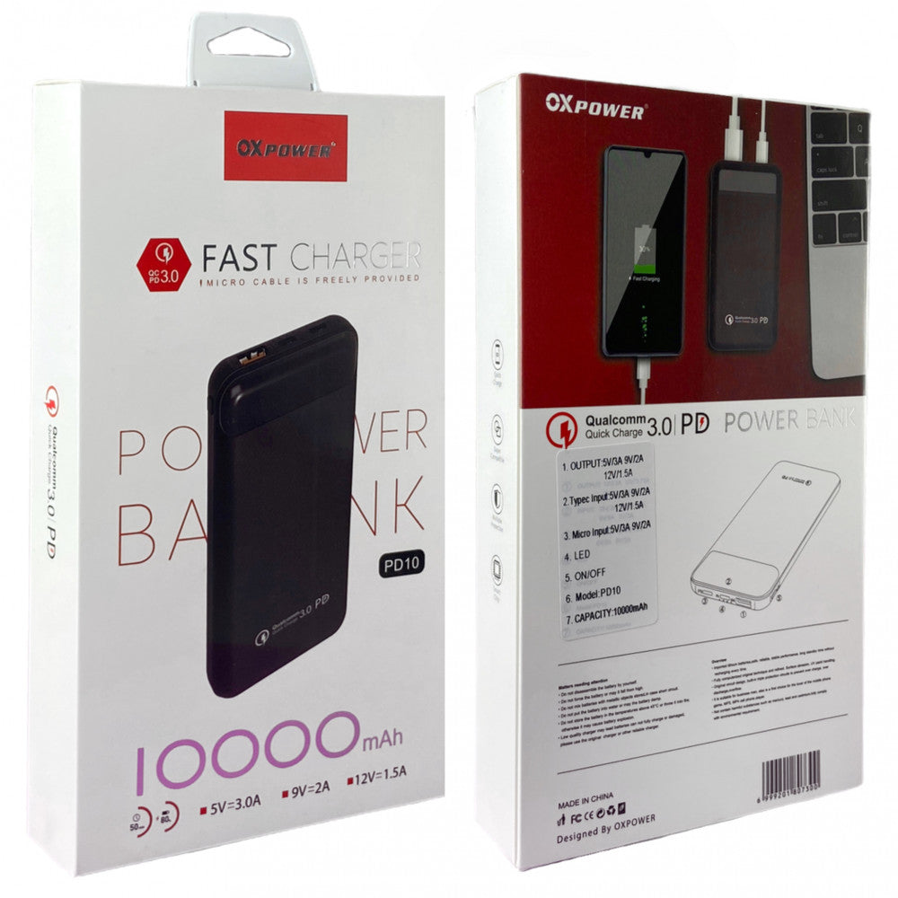 Power Bank 10000 mAh — OX Power PD10