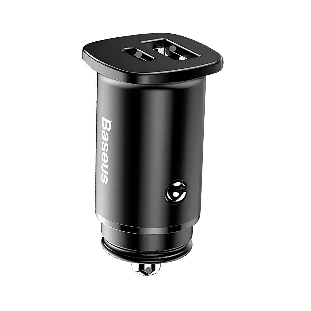 Car Charger | 30W | 1U | 1C — Baseus (CCALL-AS01) Square metal — CCALL-AS01 Black