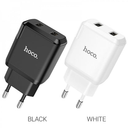 Home Charger | 2.1A | 2U | Micro Cable (1m) — Hoco N7 — White