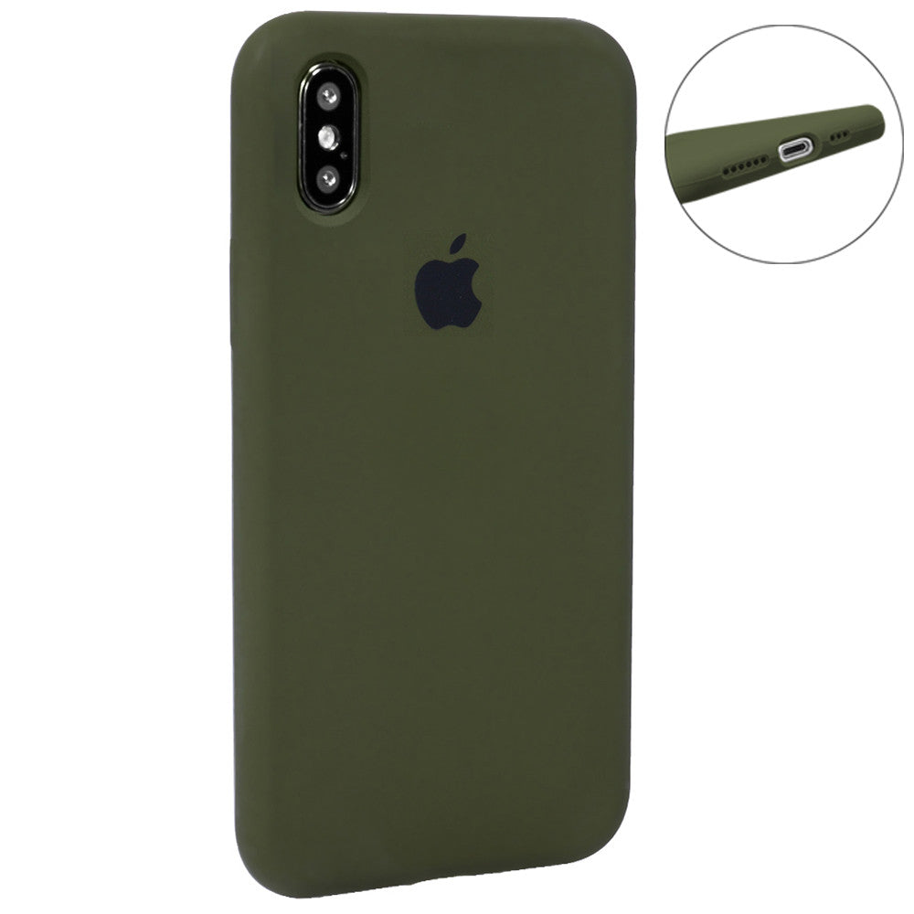 Original Silicone Case Full Size — iPhone X ; XS — Khaki (48)