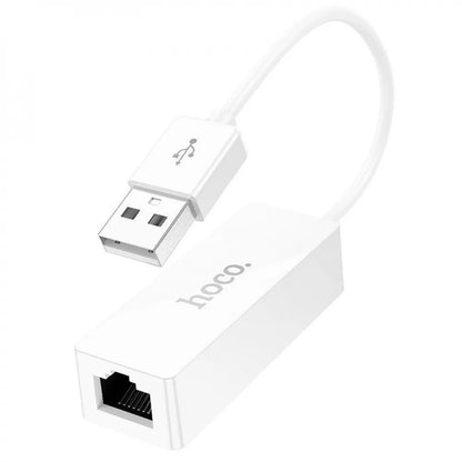 USB Ethernet Adapter 100 Mbps — Hoco UA22 Acquire — White