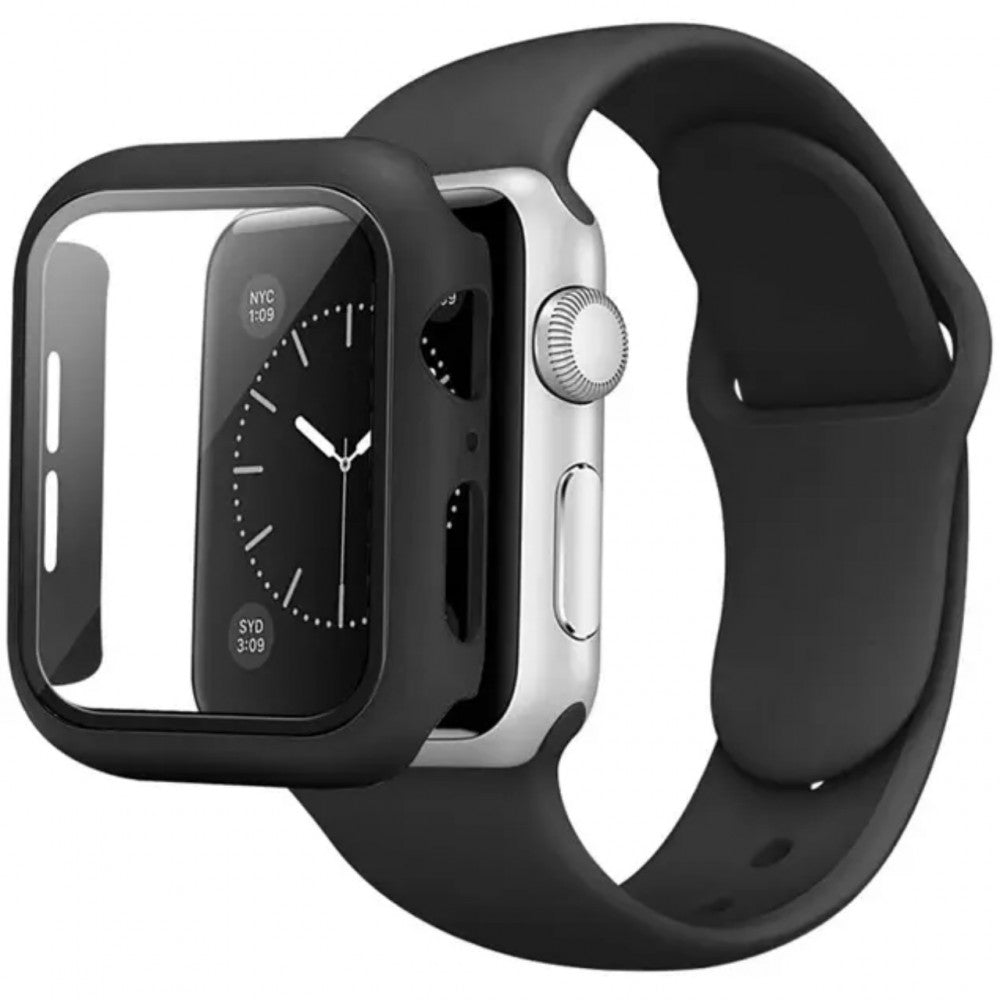 Ремінець Silicon & Glass — Apple Watch 45 mm — Black