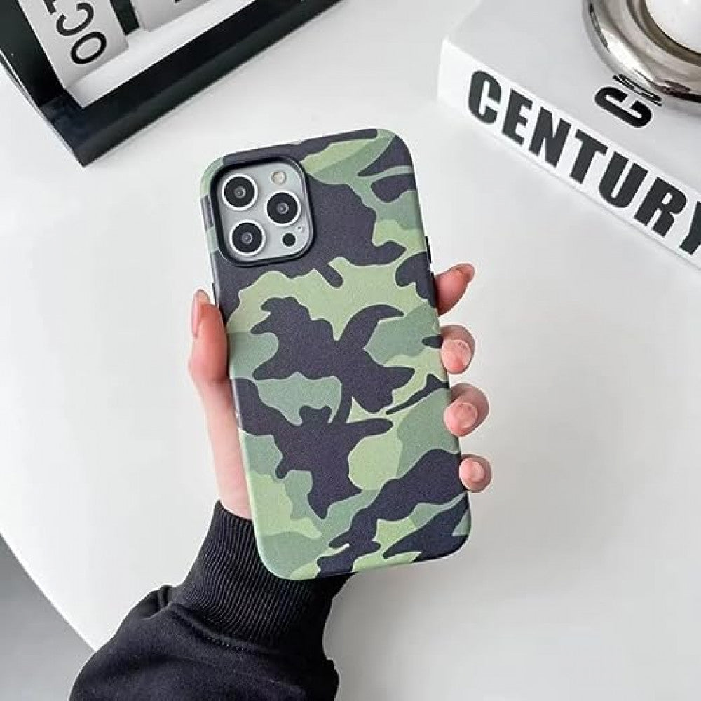 Military Leather Case with MagSafe — iPhone 11 Pro — Green