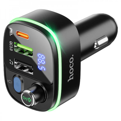 Fm Transmitter MP3 | Car Charger | 3.1A | PD | QC3.0 | 1U — Hoco E62 — Black