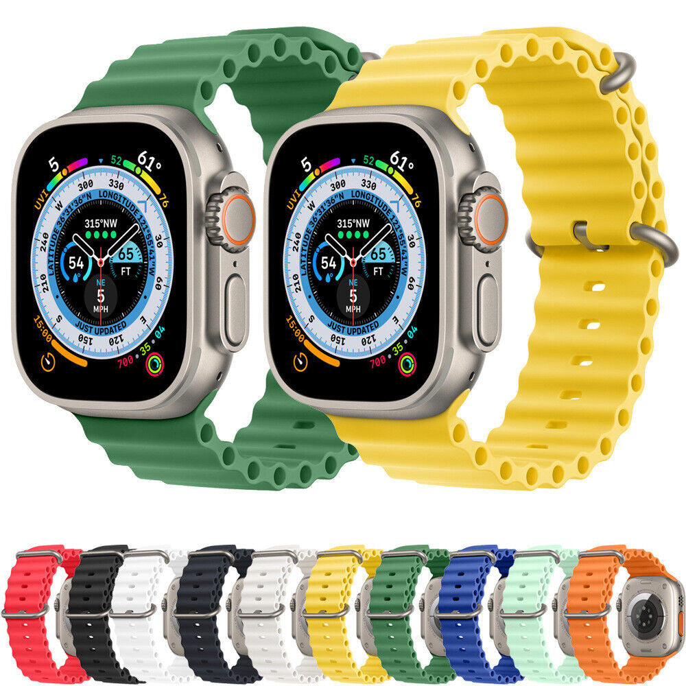 Ремінець Ocean Band Design — Apple Watch 42 mm | 44 mm | 45 mm | 49 mm — Dark Green