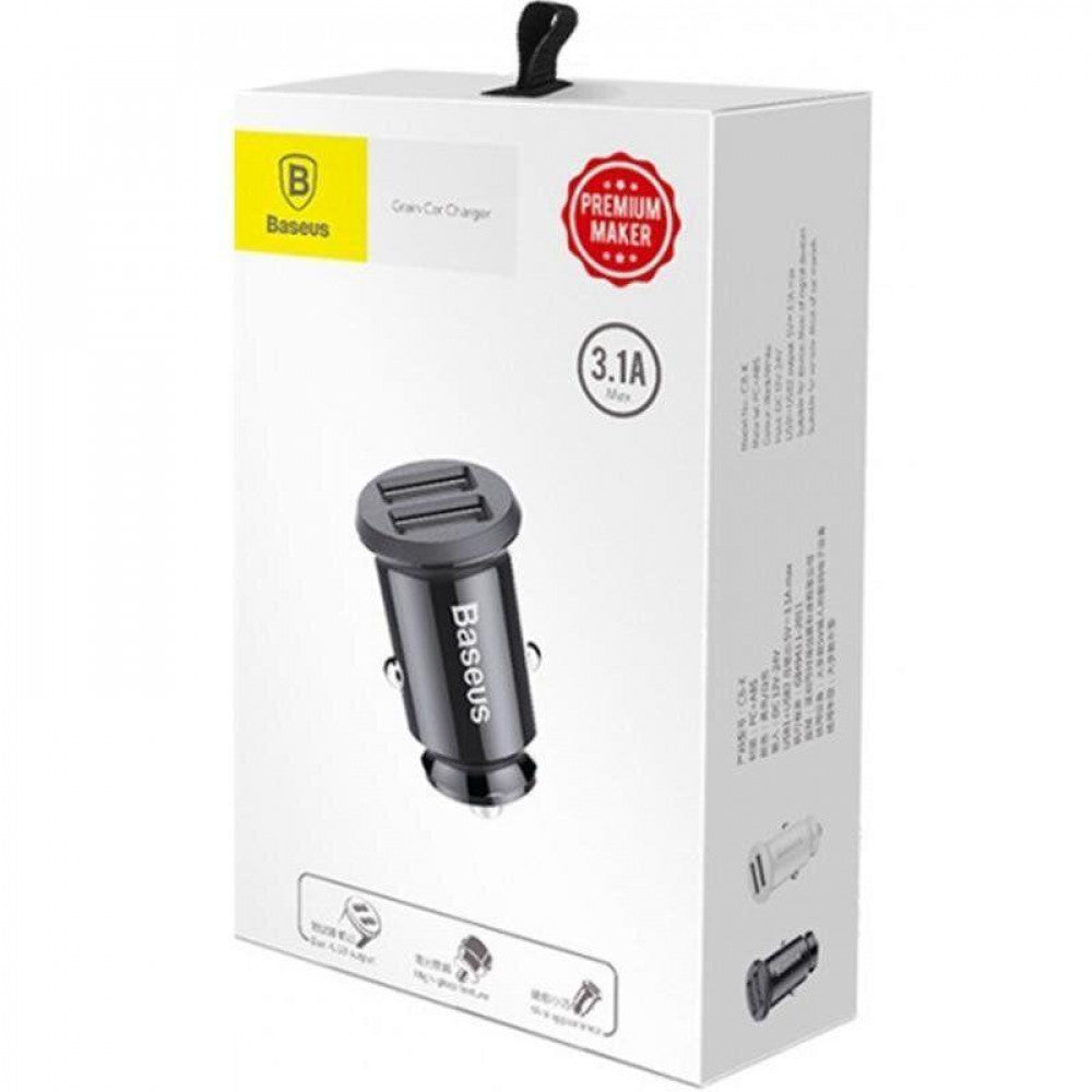 Car Charger | 15.5W | 2U — Baseus (CCALL-ML) Grain — CCALL-ML01 Black