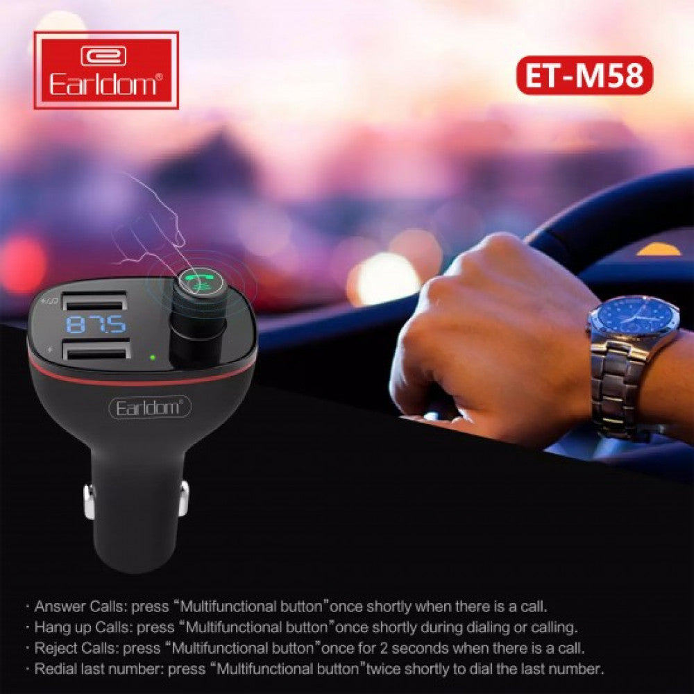 Fm Modulator MP3 | Car Charger | 2.0A | 2U — Earldom ET-M58