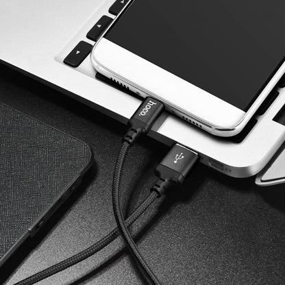 Кабель USB C 2A (1m) — Hoco X14 — Black