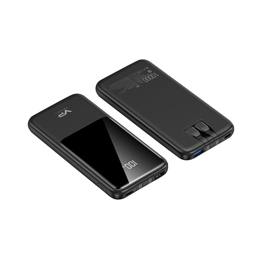 Power Bank 10000 mAh  PD — Veron PS1 & Type C 22,5w & Lightning 20w  Cables — Black