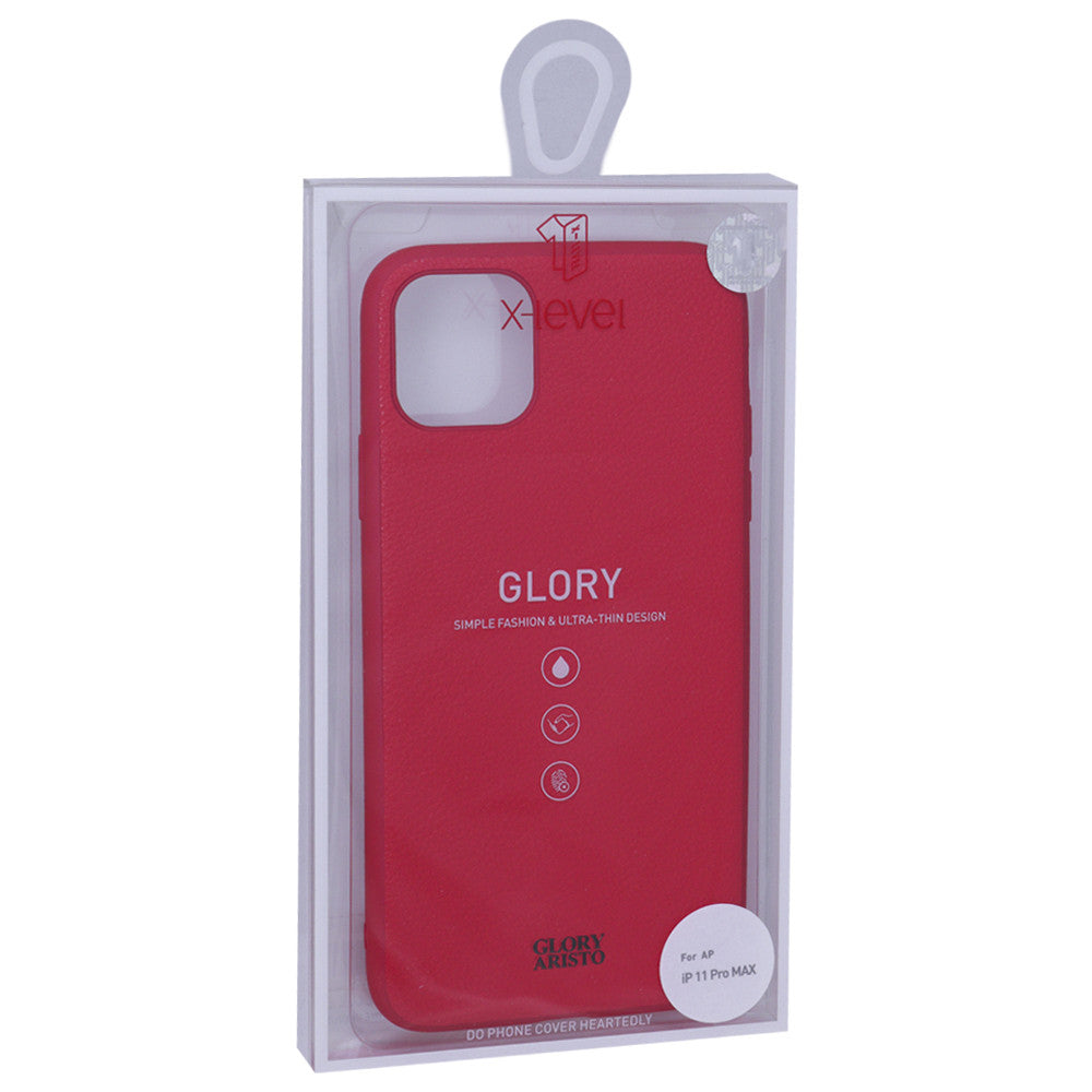 X-Level Glory Aristo Leather Case — iPhone 11 Pro Max — Red