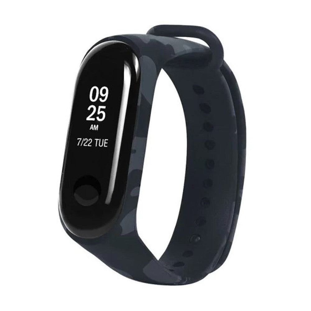 Ремінець Silicone — Xiaomi Mi Band 3 ; 4 Khaki — Black