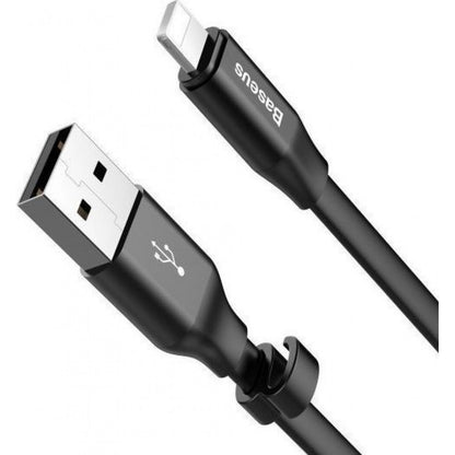 Кабель Lightning 2A (0.23m) — Baseus (CALMBJ-B01) Nimble Portable Black