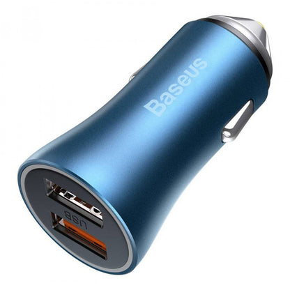 Car Charger | 40W | 2U — Baseus (CCJD-A03) Golden Contactor Pro Dual Quick Charger Blue — CCJD-A03 Blue