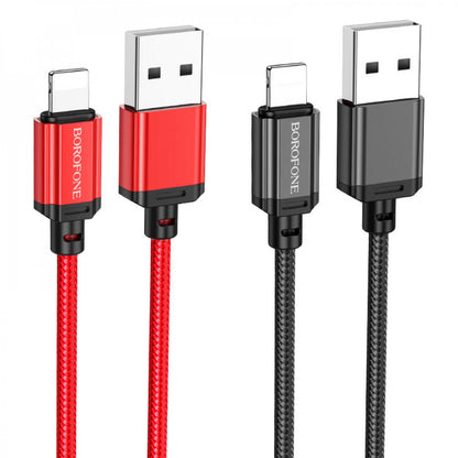 Кабель Lightning 2.4A (1m) — Borofone BX87 — Red