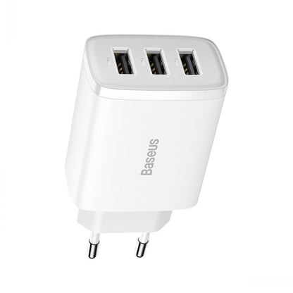 Home Charger | 17W | 3U — Baseus (CCXJ020) Compact Charger — CCXJ020102 White