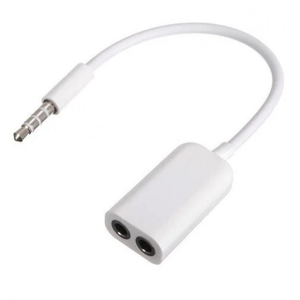 Audio Splitter 3.5mm (M) To Dual 3.5mm (F) — iSplitter LA07 (0.15m) White