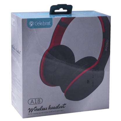 Навушники Bluetooth — Celebrat A18 — Red