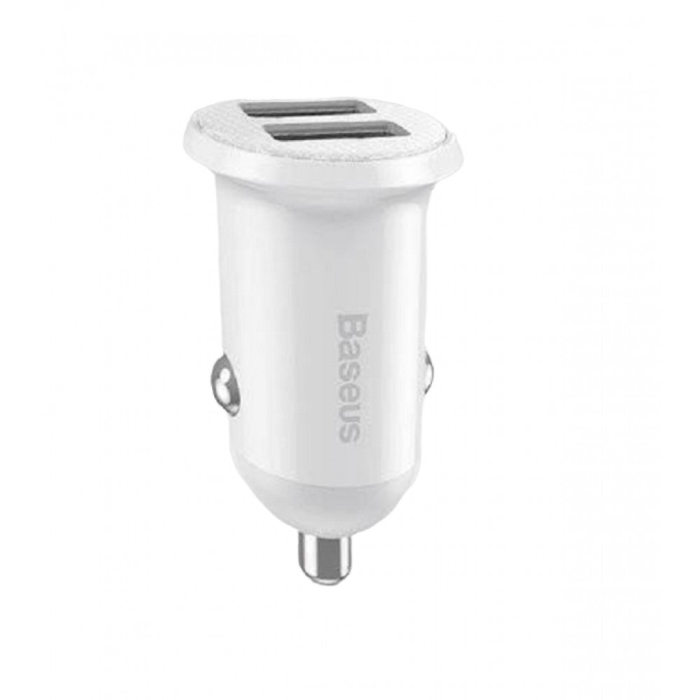 Car Charger | 4.8A | 2U — Baseus (CCALLP-01) Grain Pro — CCALLP-02 White