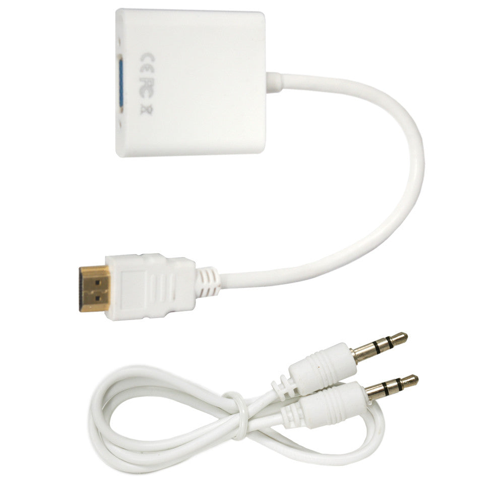 Переходник HDMI - VGA+AU White