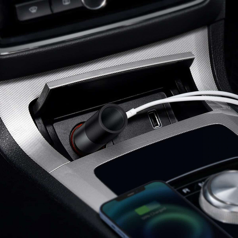 Car Charger | 120W | 1U | 1C — Baseus (CCBT-C0G) Share Together Fast Charge with Cigarette Lighter Expansion Port Gray