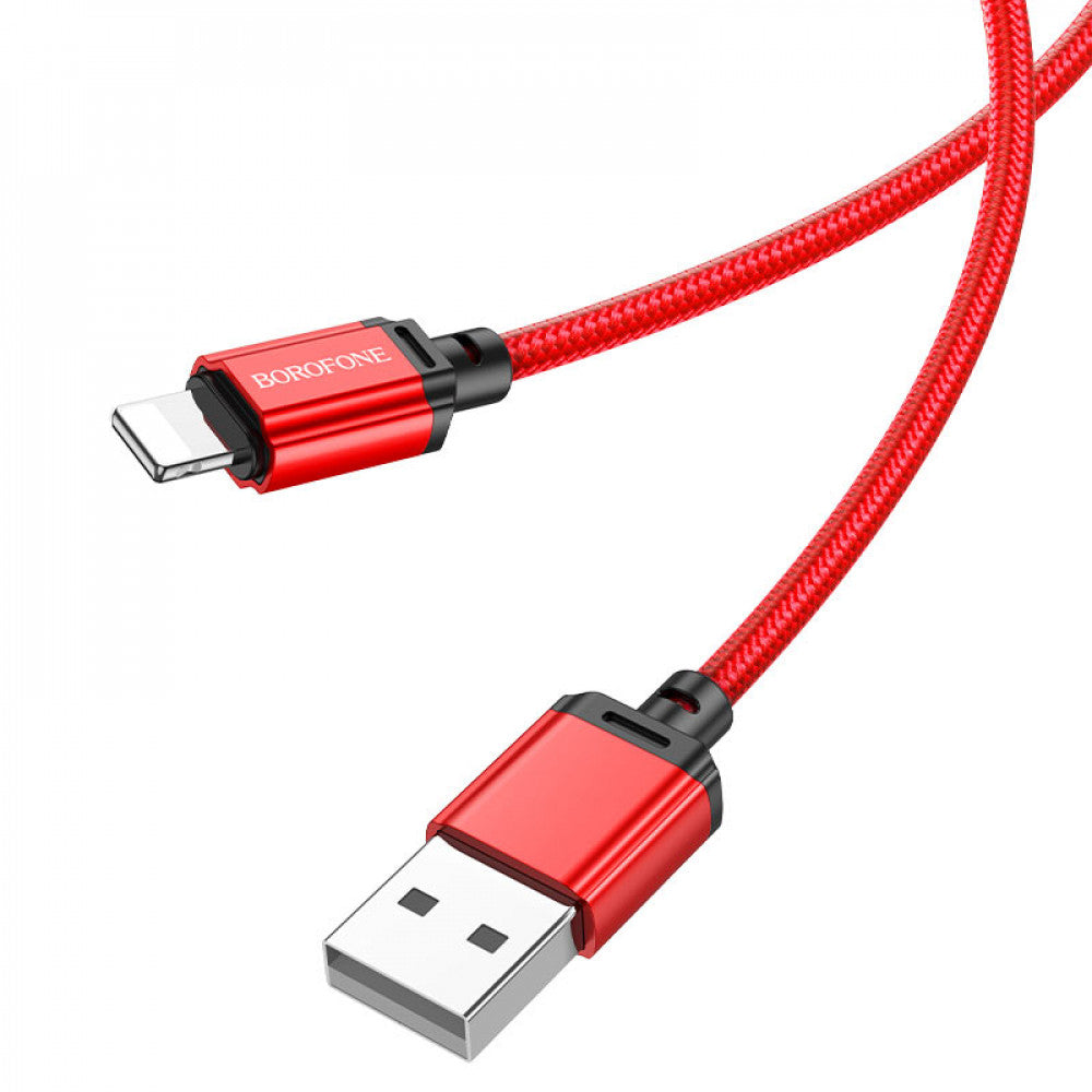 Кабель Lightning 2.4A (1m) — Borofone BX87 — Red