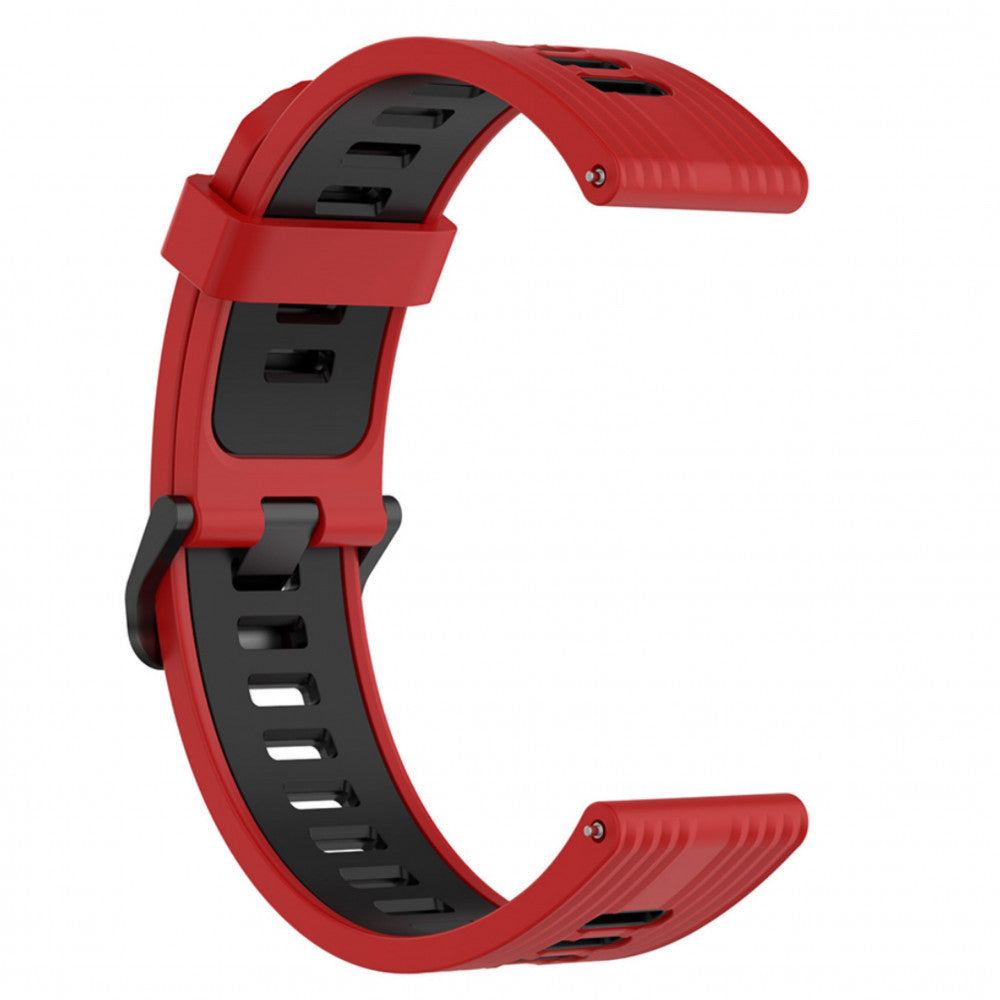 Ремінець Silicone GT3 — Універсальний 22 mm — Red & Black