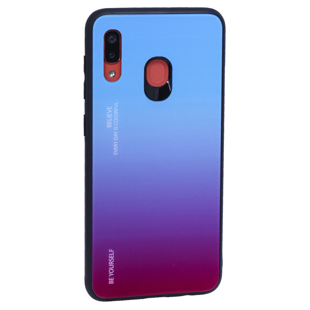 Gradient Glass Case — Samsung A30 2019 — Sky Blue