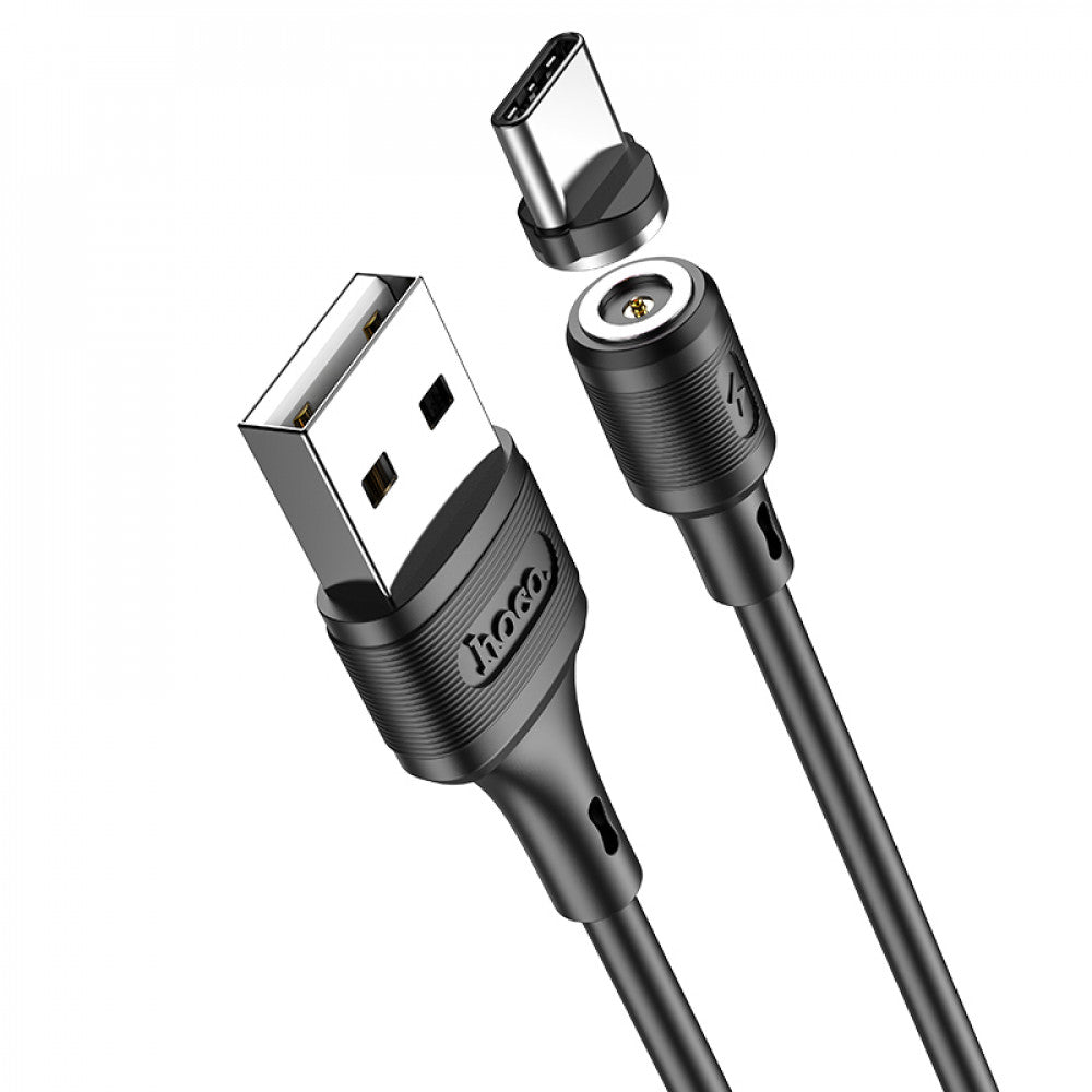 Кабель USB C 2.4A (1m) — Hoco X52 Magnetic — Black