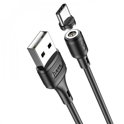 Кабель USB C 2.4A (1m) — Hoco X52 Magnetic — Black