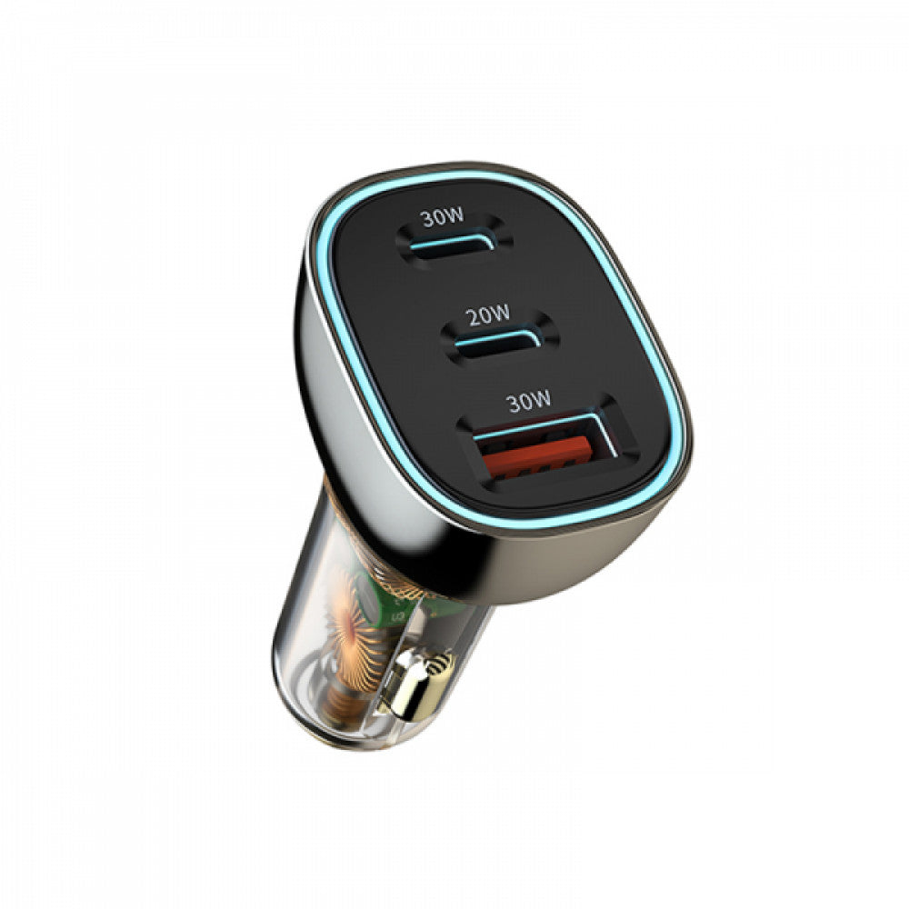 Car Charger | 30W | 2 PD | QC3.0 — WiWU PC700 — Black